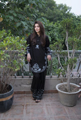 black suit with embroidery