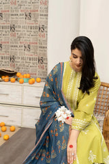 Urge lawn embroidery three piecs suit