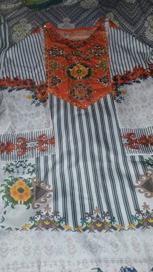 Women 3pcs stiched lawn