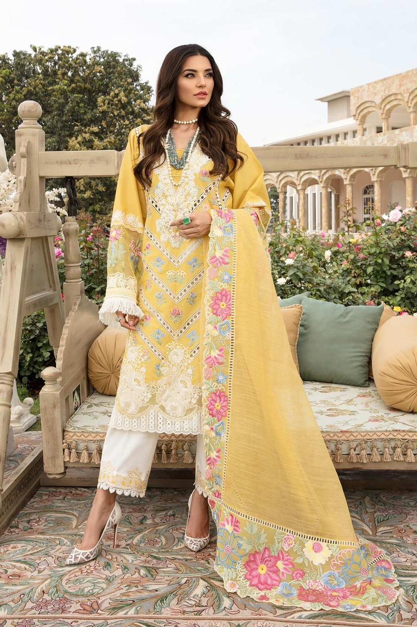 Heavy Embroidered Yellow Suit | Premium Look