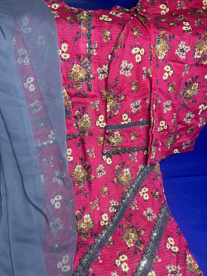 women 3pcs stiched lawn