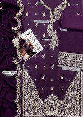 Purple Glam Embroidery Suit